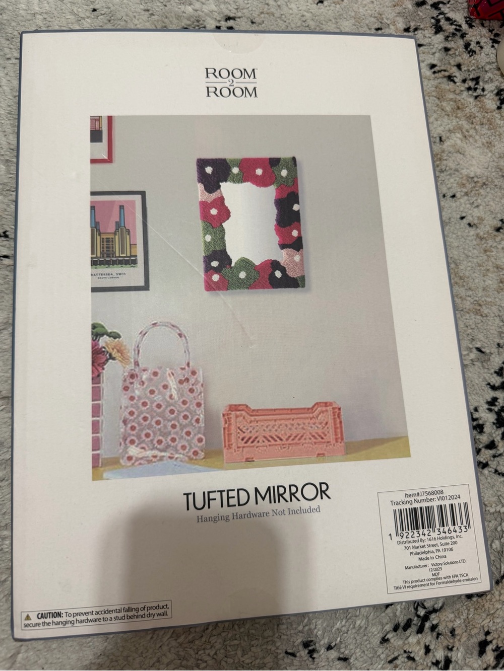 Tufted Mirror – Multicolor - Picture 2 of 3